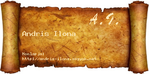 Andris Ilona névjegykártya