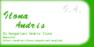 ilona andris business card